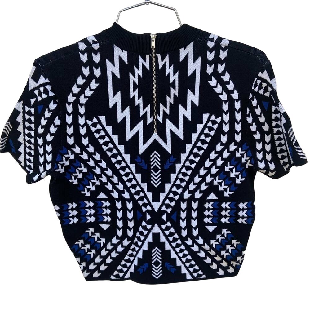 Cropped knit t-shirt